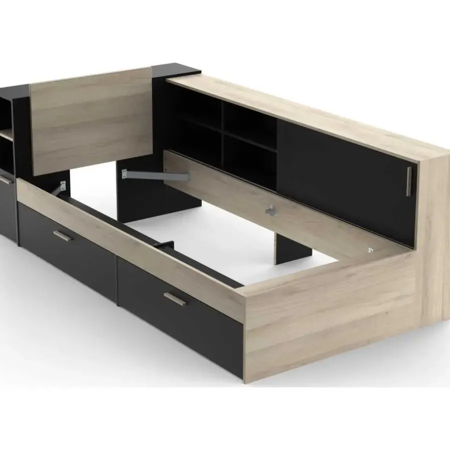 1-Persoons Bedden-CBA CALICOSY - Bed LIFE - - 87,7x119,2x229,4 cm