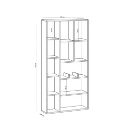 Boekenkasten|Boekenkasten-Calicosy - Boekenkast DEMIOS - 170x75x18 cm
