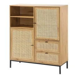 Buffetkasten-Calicosy - Buffetkast JAYA - Licht hout - 120x100x40 cm