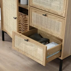 Buffetkasten-Calicosy - Buffetkast JAYA - Licht hout - 120x100x40 cm