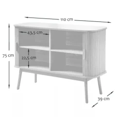 Dressoirs-Calicosy - Dressoir ERNEST - Licht hout - 75x110x39 cm