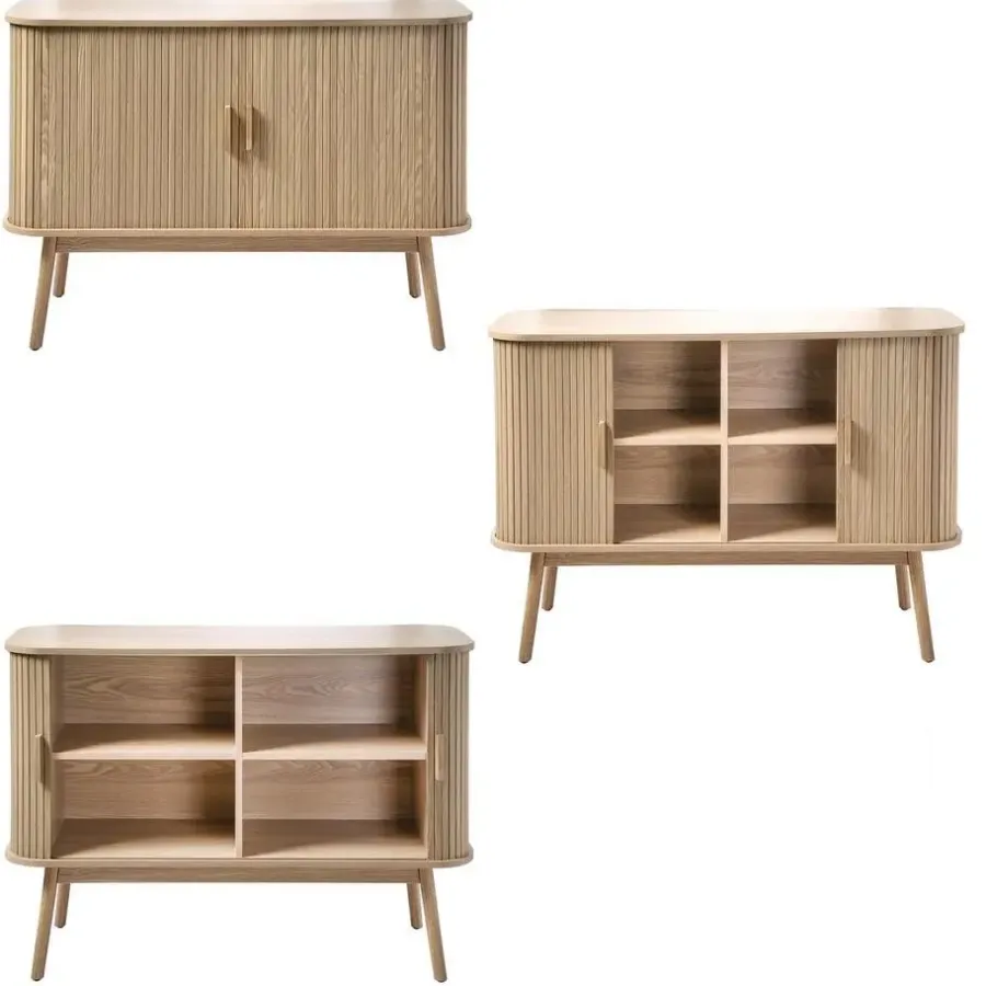 Dressoirs-Calicosy - Dressoir ERNEST - Licht hout - 75x110x39 cm