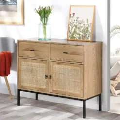 Dressoirs-Calicosy - Dressoir JAYA - Licht hout - 79x90x39 cm