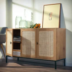 Dressoirs-Calicosy - Dressoir JAYA - Licht hout - 72x120x40 cm
