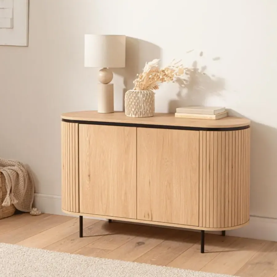Dressoirs-Calicosy - Dressoir MALAGA - Licht hout - 72x120x40 cm