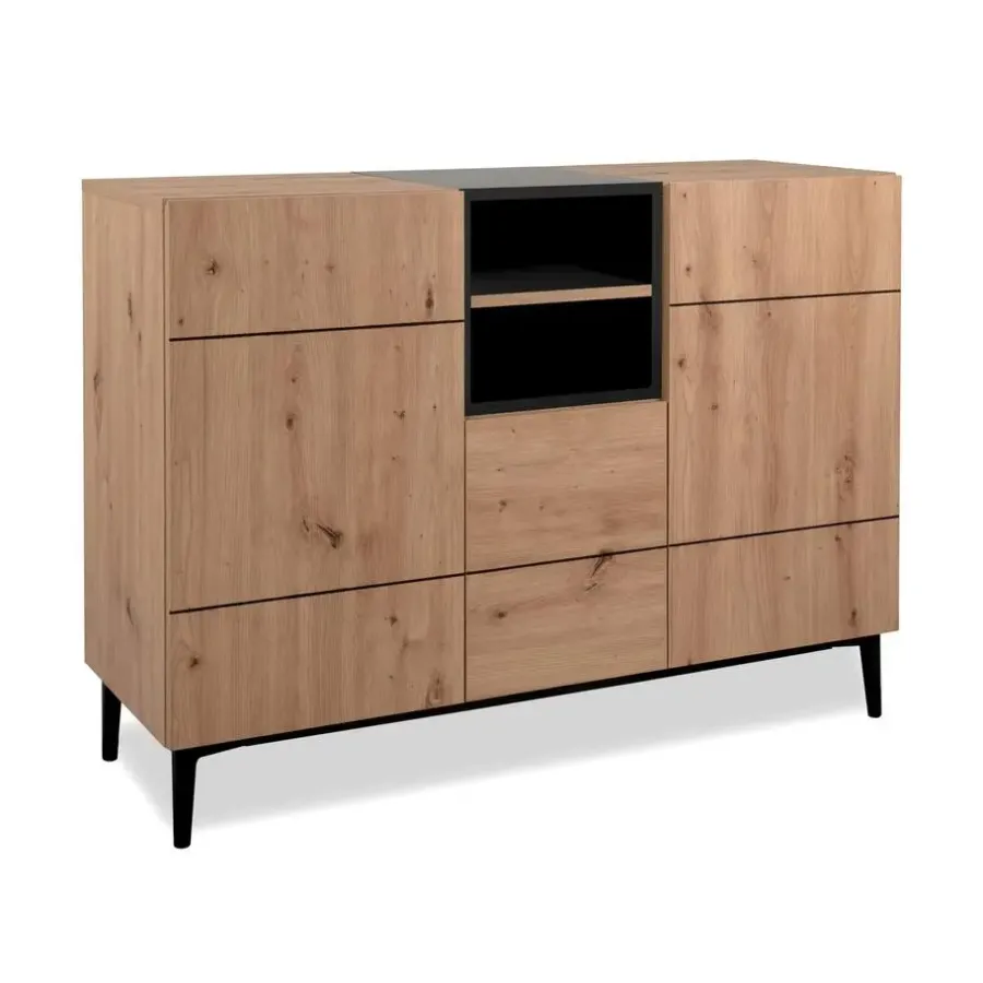 Dressoirs-Calicosy - Dressoir NOLA - Licht hout - 90x120x42 cm
