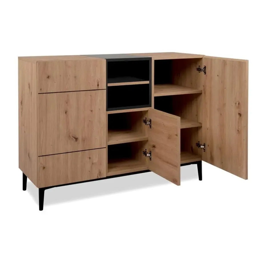Dressoirs-Calicosy - Dressoir NOLA - Licht hout - 90x120x42 cm