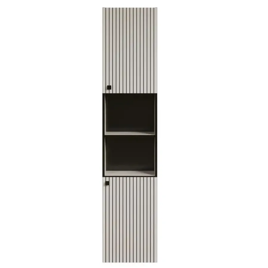 Hoge Kasten-Calicosy - Geribbelde badkamerkolom PUREBLISS - 15x122x44,5 cm