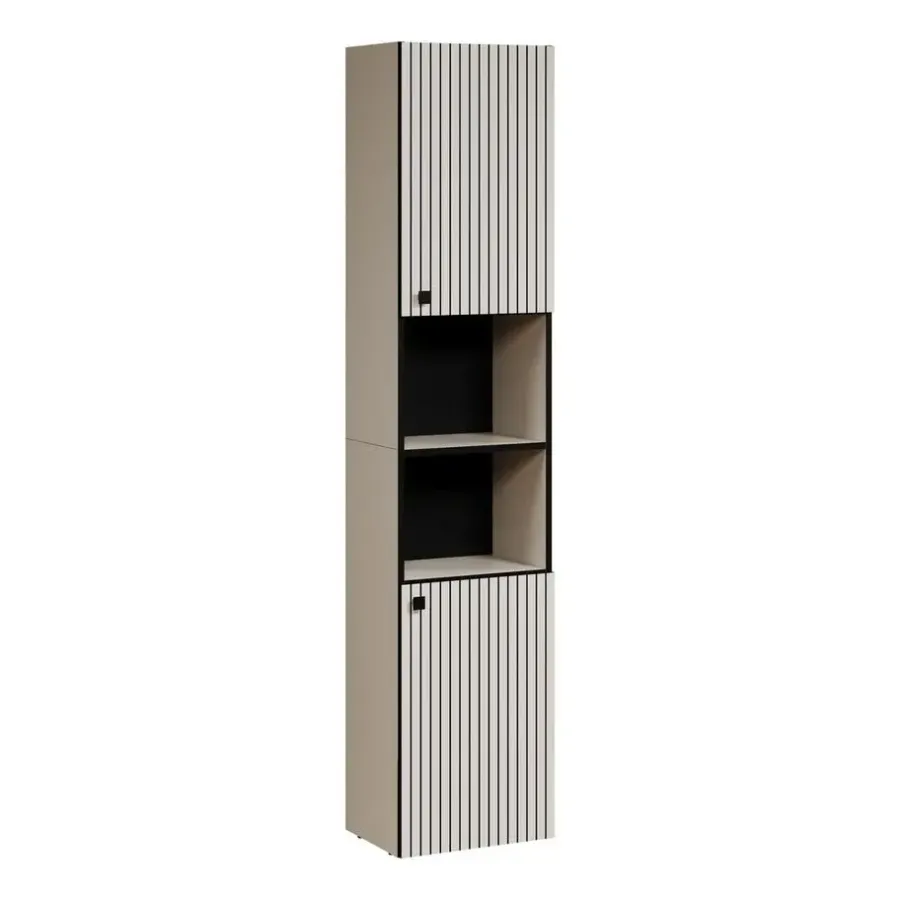Hoge Kasten-Calicosy - Geribbelde badkamerkolom PUREBLISS - 15x122x44,5 cm