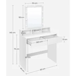 Kaptafels-Calicosy - Kaptafel - Wit - 145x80x40 cm