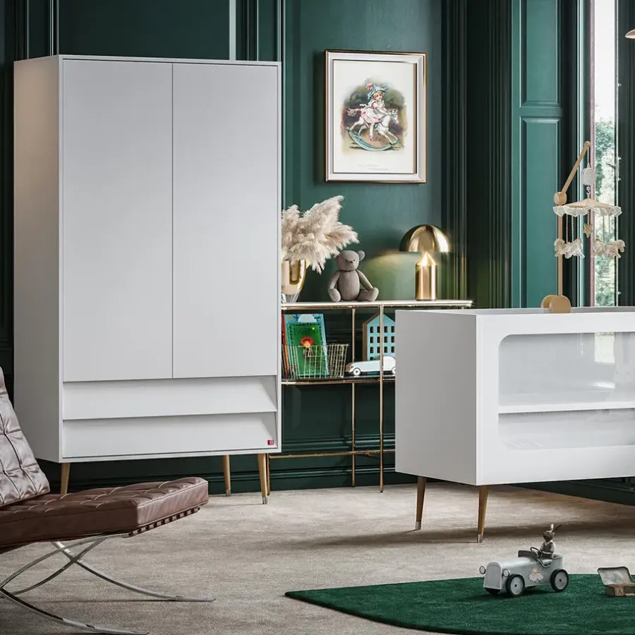 Draaideurkasten-Calicosy - Kast 2 Deuren 2 Laden Bosque - 55x100x191 cm
