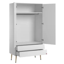 Draaideurkasten-Calicosy - Kast 2 Deuren 2 Laden Bosque - 55x100x191 cm