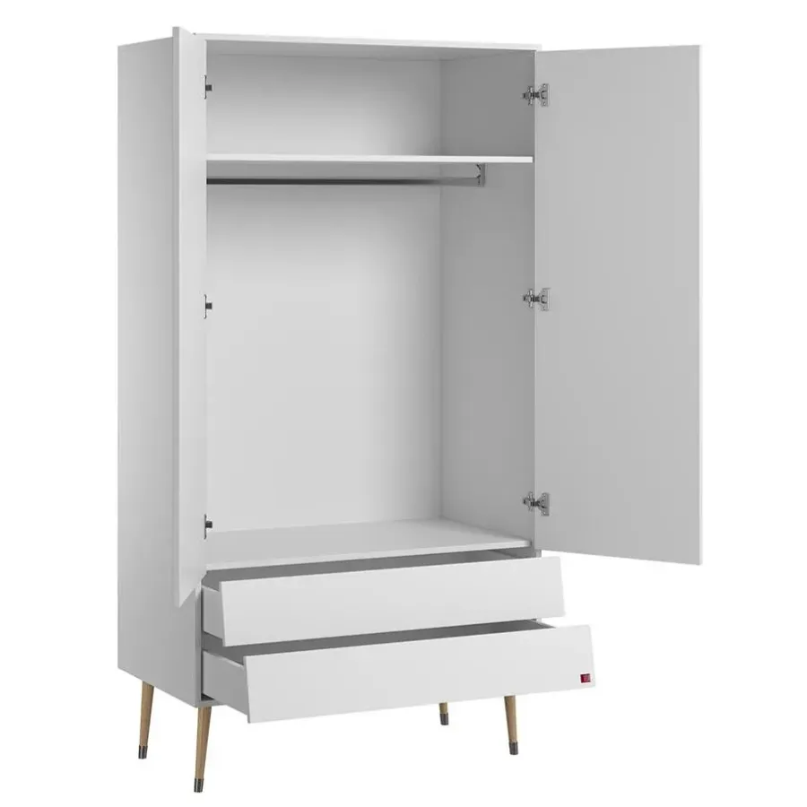 Draaideurkasten-Calicosy - Kast 2 Deuren 2 Laden Bosque - 55x100x191 cm