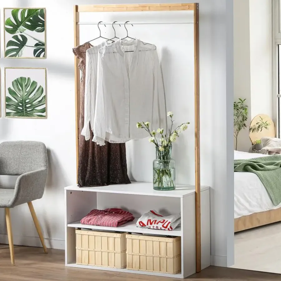 Calicosy - Kledingkast - Wit - 171x90x40 cm