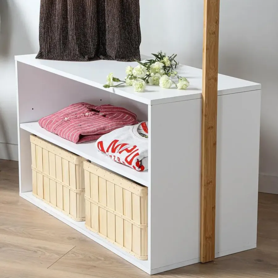 Calicosy - Kledingkast - Wit - 171x90x40 cm