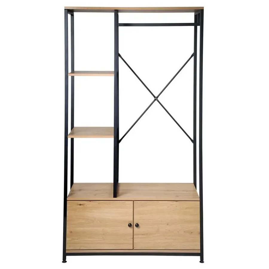 Calicosy - Kledingkast LENNY - Eik - 167x90x40 cm