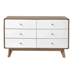 Ladekasten|Ladekasten-Calicosy - Ladekast ALBURA - Donker hout - 75.5x120x39 cm