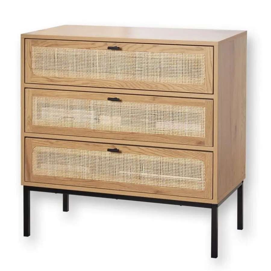 Ladekasten|Ladekasten-Calicosy - Ladekast JAYA - Licht hout - 79x80x39 cm