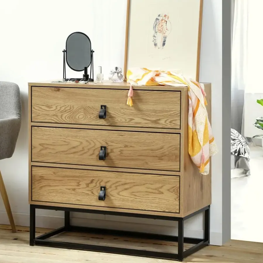Ladekasten|Ladekasten-Calicosy - Ladekast JILL - Eik - 79.5x80x39 cm