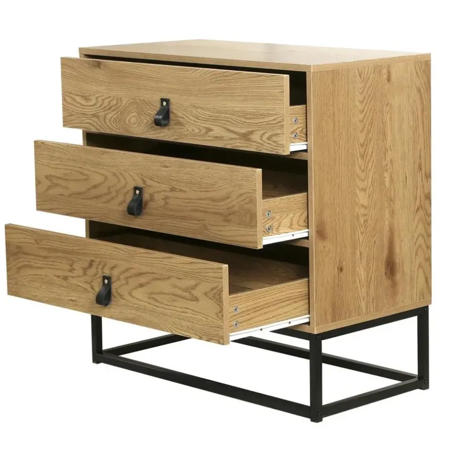 Ladekasten|Ladekasten-Calicosy - Ladekast JILL - Eik - 79.5x80x39 cm