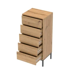 Ladekasten|Ladekasten-Calicosy - Ladekast LENNY - Licht hout - 100x45x38 cm