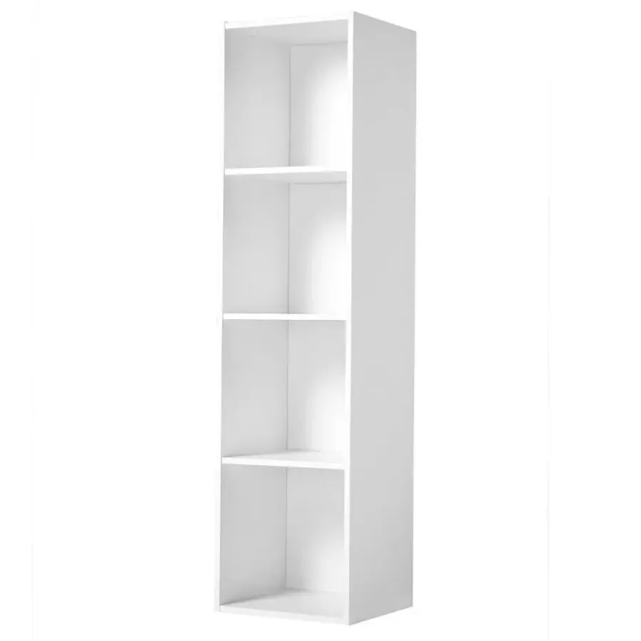 Boekenkasten|Boekenkasten-Calicosy - Meubel - Wit - 122.5x31.1x