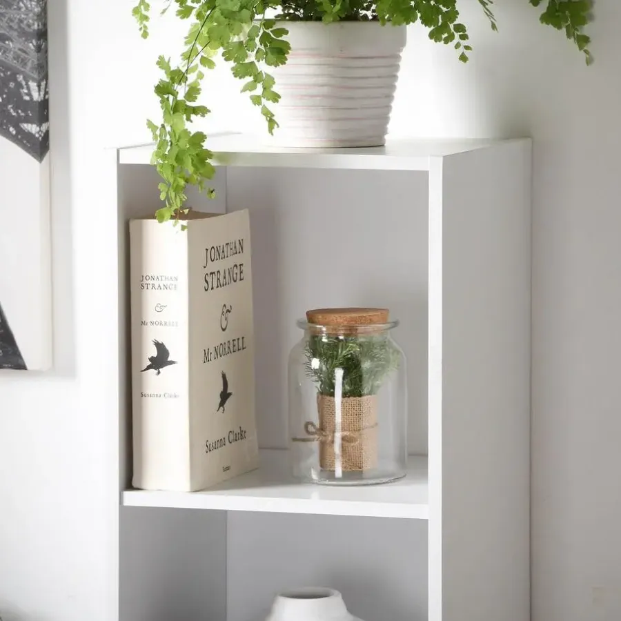 Boekenkasten|Boekenkasten-Calicosy - Meubel - Wit - 122.5x31.1x
