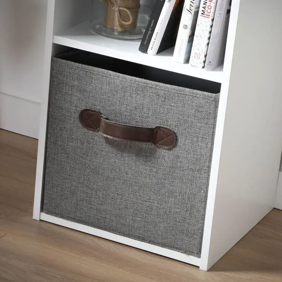 Boekenkasten|Boekenkasten-Calicosy - Meubel - Wit - 122.5x31.1x