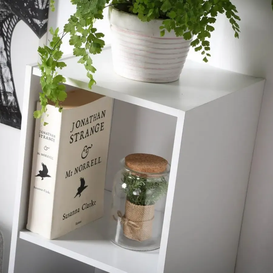 Boekenkasten|Boekenkasten-Calicosy - Meubel - Wit - 122.5x31.1x
