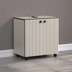 Badmeubelsets-Calicosy - Onderkast met wielen, 2 deuren PUREBLISS - 42x60x64 cm