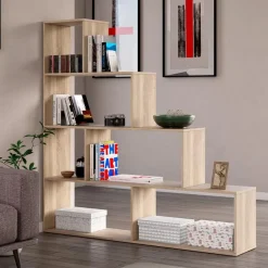 Boekenkasten|Boekenkasten-Calicosy - Opbergkast - Licht eiken - 145x145x29 cm