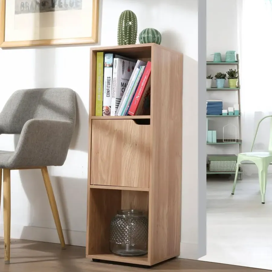Boekenkasten|Boekenkasten-Calicosy - Opbergkast MODU - Hout - 90.8x30.7x29 cm
