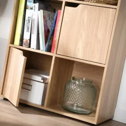 Boekenkasten|Boekenkasten-Calicosy - Opbergkast MODU - Hout - 90x60x29 cm