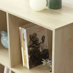 Boekenkasten|Boekenkasten-Calicosy - Opbergplank - Licht hout - 103.3x93.5x29.8 cm