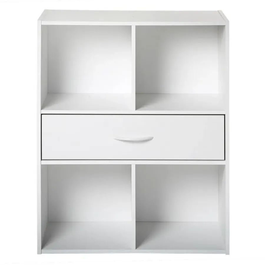 Boekenkasten|Boekenkasten-Calicosy - Opbergplank met 4 compartimenten - 29,5x62x80 cm