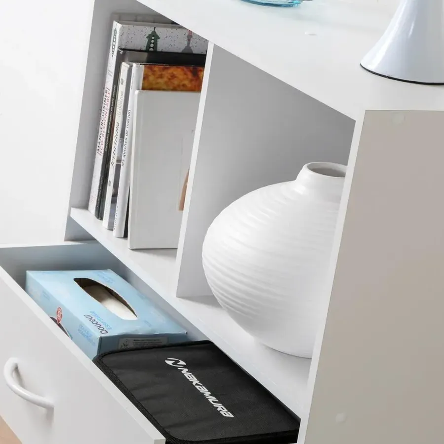 Boekenkasten|Boekenkasten-Calicosy - Opbergplank met 4 compartimenten - 29,5x62x80 cm
