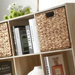 Boekenkasten|Boekenkasten-Calicosy - Opbergrek - Licht hout - 92.5x92.5x29.5 cm