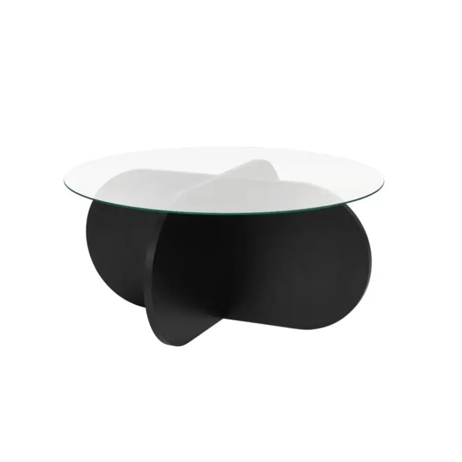Salontafels-Calicosy - Salontafel AERIS - Zwart hout - 35x75x75 cm