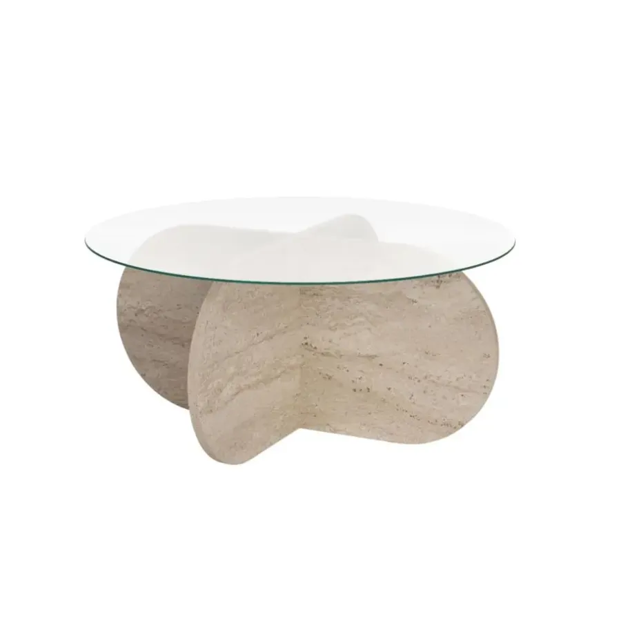 Salontafels-Calicosy - Salontafel AERIS - Travertijn - 35x75x75 cm
