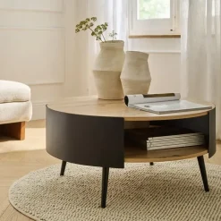 Calicosy - Salontafel EKLO - Eik - 39x80x80 cm