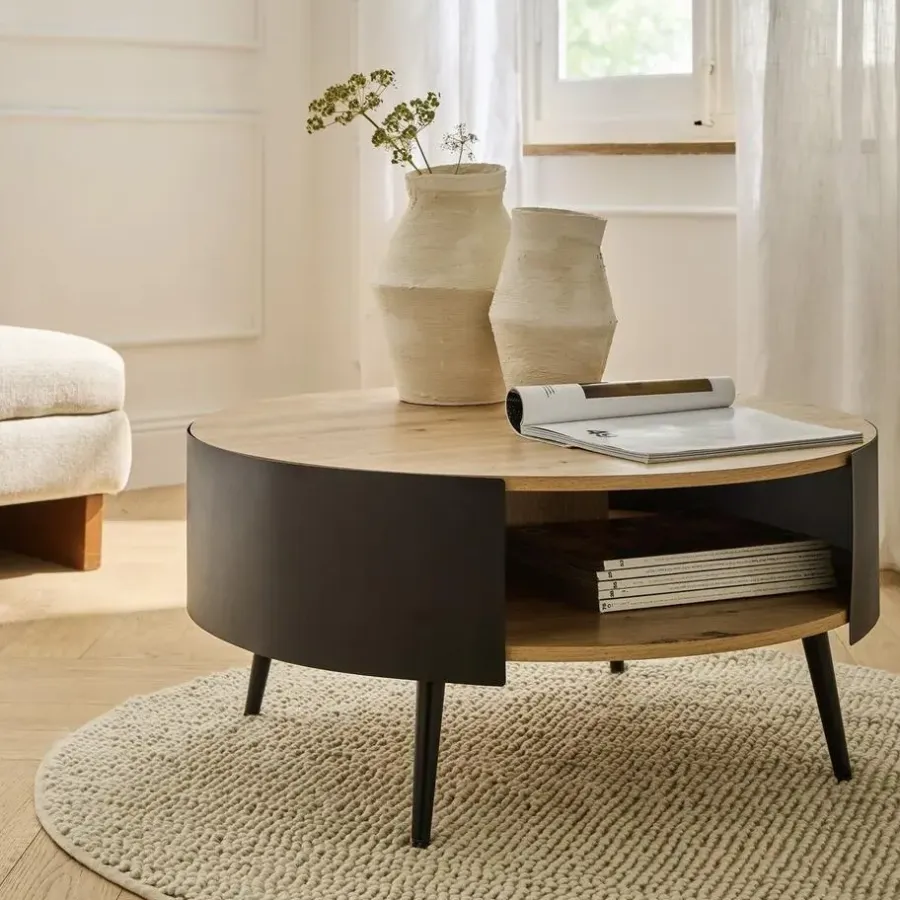 Calicosy - Salontafel EKLO - Eik - 39x80x80 cm