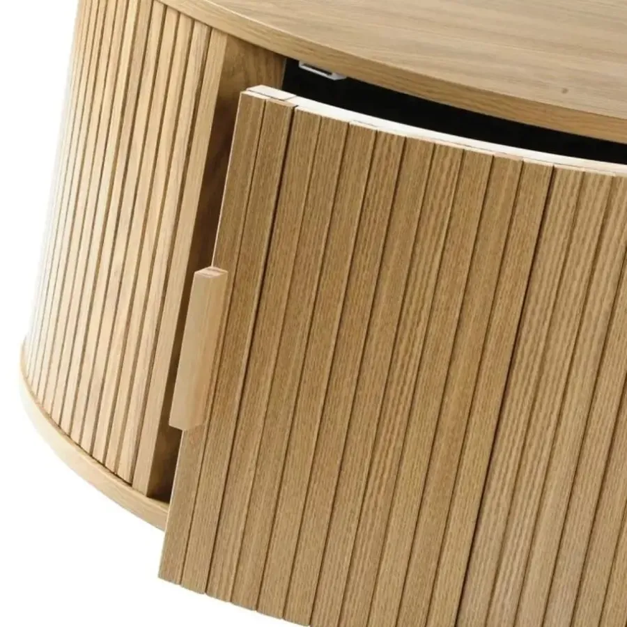 Salontafels-Calicosy - Salontafel ERNEST - Licht hout - 35,5x75x75 cm