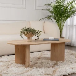 Salontafels-Calicosy - Salontafel IRIS - Saffier eiken - 39,8x119x60 cm
