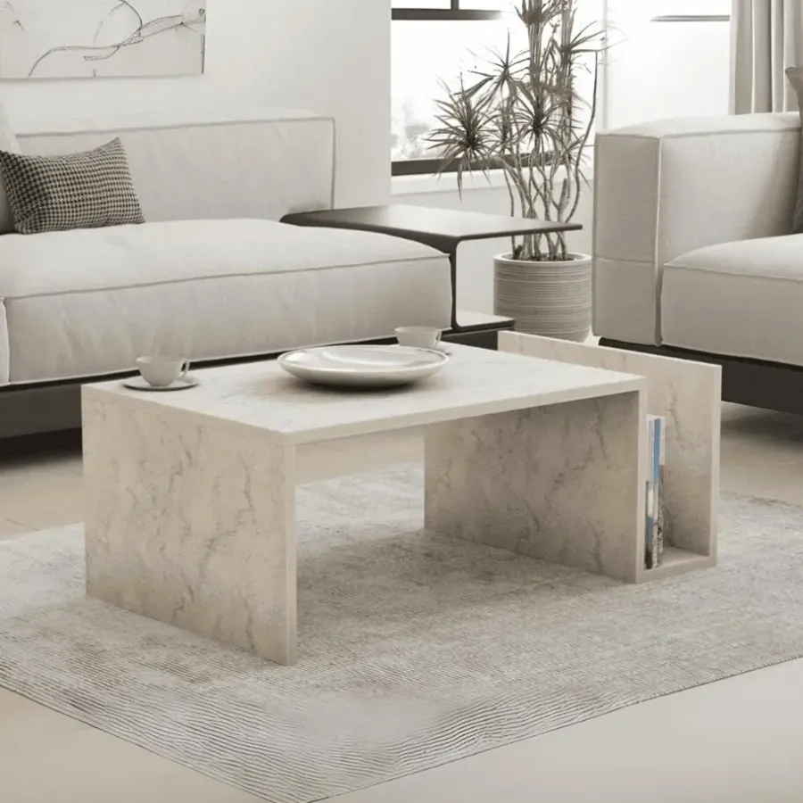 Salontafels-Calicosy - Salontafel MEMO - Travertijn - 32,4x86,8x50 cm