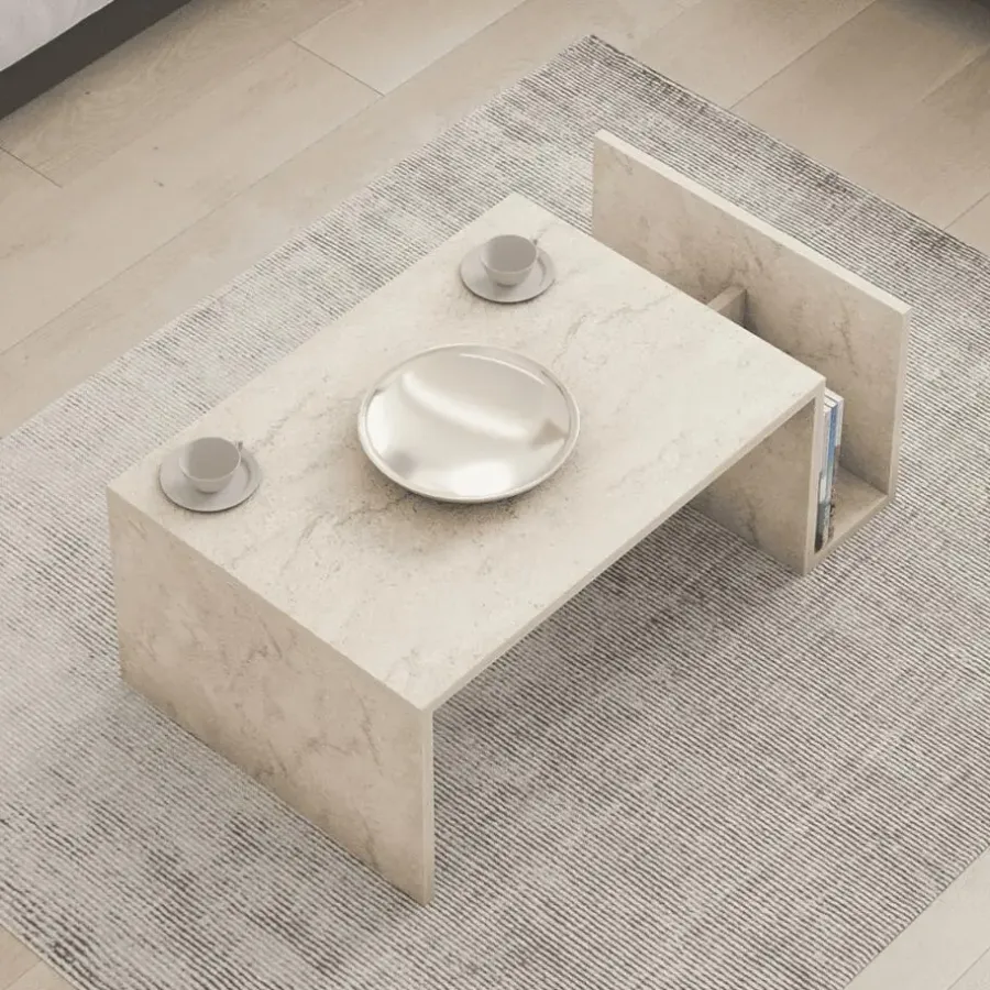 Salontafels-Calicosy - Salontafel MEMO - Travertijn - 32,4x86,8x50 cm