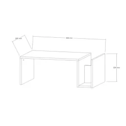 Salontafels-Calicosy - Salontafel MEMO - Travertijn - 32,4x86,8x50 cm