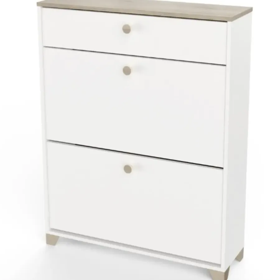 Calicosy - Schoenenkast IZZY - Wit - 104,3x80,8x24,4 cm