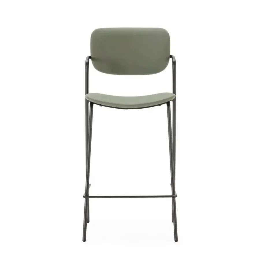Calicosy - Set van 2 krukken met zwarte MAIKA - 51x44x66 cm