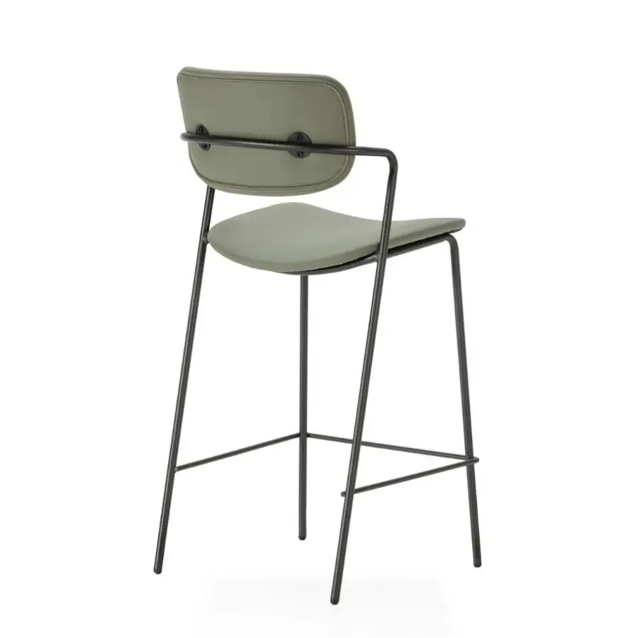 Calicosy - Set van 2 krukken met zwarte MAIKA - 51x44x66 cm