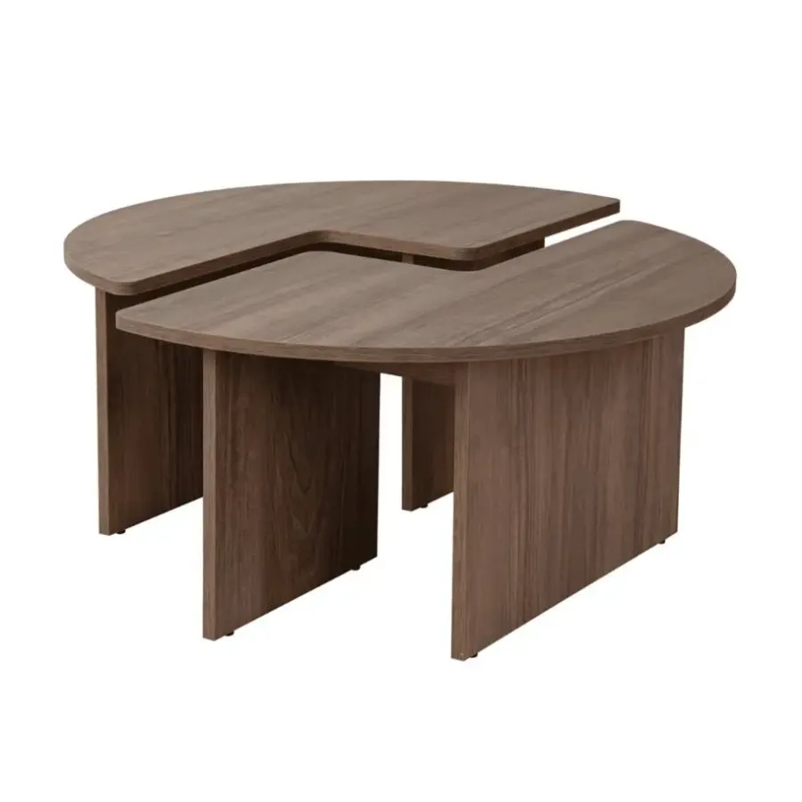 Salontafels-Calicosy - Set van 2 salontafels MOIRA - 90x90x41 cm